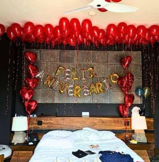 decoración de cuarto Feliz Aniversario